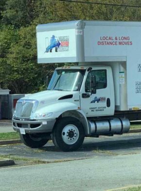 picture of the front of a richmond moving solutions truck